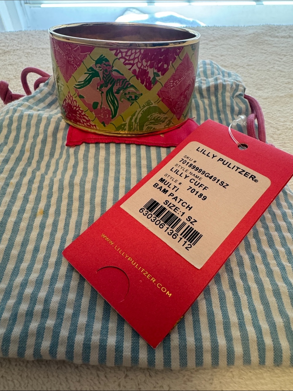 Lilly Pulitzer  RARE Jubilee Bangle with Gold details